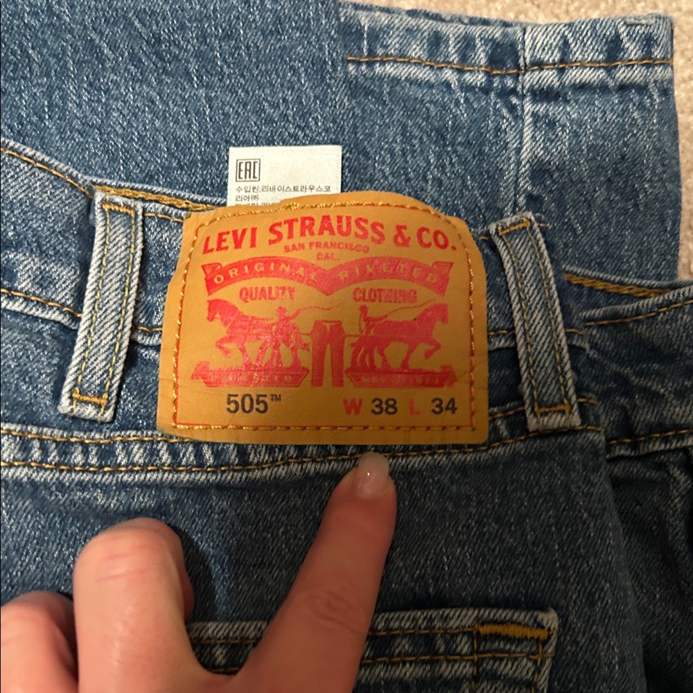 Men’s Levi's 505 Jeans 👖38 x 34 - Picture 2 of 6